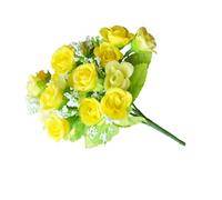 Bouquet di Rose Diamanti Artificiali 21 Pezzi Fiori di Seta per Uso Decorazione