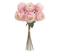 Bouquet di rose finte, bellissimo stelo in seta, decorazione per casa ed eventi, bassa manutenzione e lunga durata (polvere poco profonda)