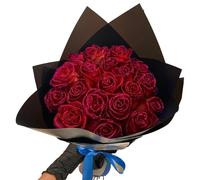 Bouquet di rose glitterate artificiali, bouquet fai da te, bouquet di rose finte lucide, regalo d'amore, con glitter rosa, bouquet fai da te, regalo per San Valentino (colore rosso, 30 pezzi)