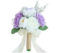 Bouquet di rose in seta da sposa per fotografia nuziale e per uso damigella d'on