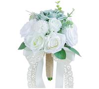 Bouquet di rose in seta da sposa per fotografia nuziale e per uso damigella d'on