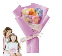 Bouquet fatto a mano - Set di bouquet artificiale, composizione floreale lavorata a maglia | Bouquet artificiale fatto a mano all'uncinetto