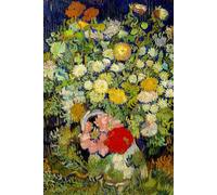 Bouquet of Flowers in a Vase - Vincent van Gogh - Hardcover Notebook: 120 Lined Pages 6" x 9" Journal Diary Notepad