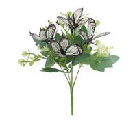 Bouquet Orchidea Artificiale Arancione Giallo