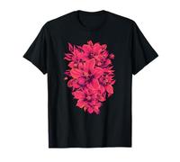 Bouquet Tropicale di Ibisco Floreale Rosa Esotico Maglietta