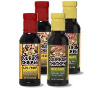 Bourbon Chicken Grill n' Dipping Salsa + Marinade Mixed Pack | Starter Kit To Make Authentic Food Court Ristorante Bourbon Chicken Flavor | Grande Value & Gourmet Food Gift | Easy to Follow Recipes