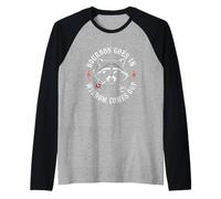 Bourbon Goes in Wisdom Comes out Funny Bourbon Funny Whiskey Maglia con Maniche Raglan
