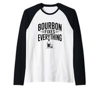 Bourbon risolve Tutto ciò Che è Divertente per Gli Amanti dei Bourbon Maglia con Maniche Raglan