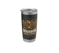 Bourbon Whiskey Drinker Tasting Distillery Bar Lover Men Bicchiere termico in acciaio inox doppia parete