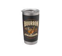 Bourbon Whiskey Drinker Tasting Distillery Bar Lover Men Bicchiere termico in acciaio inox doppia parete