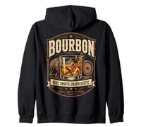 Bourbon Whiskey Drinker Tasting Distillery Bar Lover Men Felpa con Cappuccio