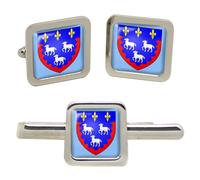 Bourges (Francia) Quadrato Gemelli E Fermacravatta Set