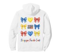 Bourgogne Franche Comté Coquette Bow Girls Felpa con Cappuccio