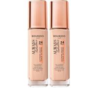Bourjois Always Fabulous Fondotinta Coprente Liquido a Lunga Durata con SPF 20, 105 Natural Ivory, 30 ml (Confezione da 2)