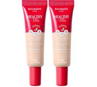 Bourjois BB Cream Healthy Mix, Crema Idratante Colorata Uniformante a Lunga Durata, con Vitamine C & E di Origine Naturale, Fair 001 (Confezione da 2)
