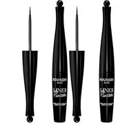 Bourjois Eyeliner Liquido Liner Pinceau, Eyeliner Waterproof dal Tratto Preciso a Lunga Durata, 01 Noir Beaux-Arts (Confezione da 2)