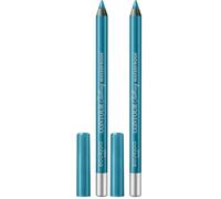 Bourjois Paris Contour Clubbing Matita Occhi Waterproof, Texture Scorrevole e Morbida, Formula con Oli di Jojoba, No. 63 Sea Blue Soon, 1.2g (Confezione da 2)