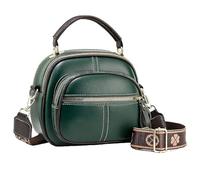 Bousalutend Crossbody Bag, 2025 New Adjustable Wide Shoulder Strap Leather Crossbody Bag (Green)