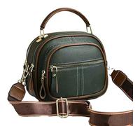 Bousalutend Crossbody Bag, Adjustable Wide Shoulder Strap Leather Shoulder Bag, Classic Multifunctional Compartments (Green)
