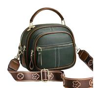 Bousalutend Crossbody Bag, Classic Multifunctional Compartments Adjustable Wide Shoulder Strap Leather Crossbody Bag (D)