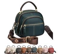 Bousalutend Crossbody Bag, Classic Multifunctional Compartments, Crossbody Bag for Women, Adjustable Wide Shoulder Strap (Dark Green)