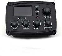 Bousige Pickup Piezo per Chitarra, Pickup Acustico Preamplificatore EQ for Chitarra Acustica con sintonizzatore Digitale Procedding Equalizzatore EQ a 4 Bande con Pickup for Chitarra sintonizzatore