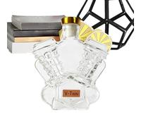 Bouteille De Whisky En Verre ? Caraffa ?l?gante R?utilitable Avec Bouchon ?tique ? Accessoire Bar Maison Pour Amateur De Spiritueux ? Bouteille Vide Pour Whisky Rhum Cognac