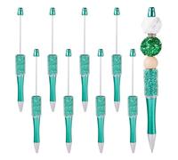 Boutigem 10 penne con perline fai da te in plastica, penne a sfera con strass per ufficio, scuola, studenti, insegnanti, forniture personalizzate per la decorazione, marrone