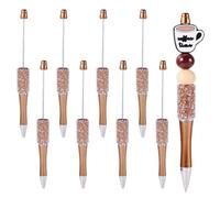 Boutigem 10 penne con perline fai da te, penne a sfera con strass luccicanti, per ufficio, scuola, studenti, insegnanti, forniture personalizzate per la decorazione, nero