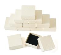 Boutigem 12 scatole regalo per gioielli in cartone, quadrate, piccole, 7,5 x 7,5 x 3,6 cm, per matrimoni, compleanni, Natale