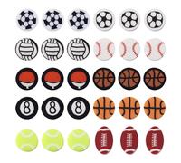 Boutigem 200 perline colorate per palloni sportivi, da baseball, basket, calcio, rugby, in argilla, per la creazione di gioielli fai da te