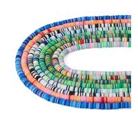 Boutigem 2560 perline di argilla Heishi colorate da 6 mm, perline distanziali in vinile per la realizzazione di braccialetti e collane