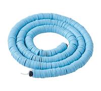 Boutigem 380 perline rotonde e piatte in argilla polimerica, 6 mm, perline Heishi sfuse per la creazione di collane, bracciali e gioielli, celeste chiaro