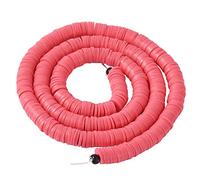 Boutigem 380 perline rotonde e piatte in argilla polimerica da 6 mm, fatte a mano, perline Heishi per la creazione di gioielli, bracciali, collane, color salmone