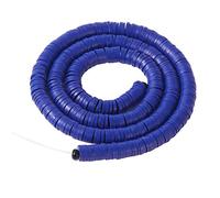 Boutigem Perline Heishi in argilla da 6 mm, 380-400 pezzi, fatte a mano, distanziatori per la realizzazione di braccialetti e collane, blu medio
