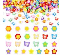 Boutigem Perline in argilla polimerica colorate a forma di stella, 80 g, per fai da te, estate, spiaggia, braccialetti dell'amicizia, collane, creazione di gioielli