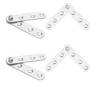 Boutihao 4 Pezzi Cerniera Nascosta Girevole A 360 Gradi Cerniere a Perno in Acciaio Inossidabile, Cerniera a Bilico per Porta a Scomparsa Accessori Hardware, per Finestre e Armadi, 100 x 17 mm