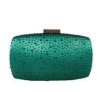 Boutique De FGG Borse da Sera per Donne Pochette e Clutch di Cristallo Borse da Sposa con Strass Minaudiere in Diamanti, Piccolo, Verde