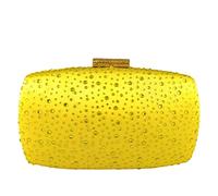 Boutique De FGG Borse da Sera per Donne Pochette e Clutch di Cristallo Borse da Sposa con Strass Minaudiere in Diamanti, Piccolo, Giallo
