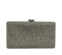 Boutique De FGG Elegante Borsa da Sera con Cristalli per Donna Formale con Strass Stilosa a Scatola da Sposa, Piccolo