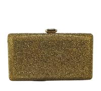 Boutique De FGG Elegante Borsa da Sera con Cristalli, Stilosa a Scatola per Donna Formale con Strass da Sposa, Piccolo