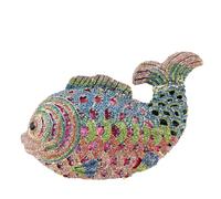 Boutique De FGG Pesce Cristallo Pochette e Clutch Borse da Sera Formali Donna Party Borsetta Strass Borse di Matrimonio,Mini,Rosa&Verde