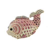 Boutique De FGG Pesce Cristallo Pochette e Clutch Borse da Sera Formali Donna Party Borsetta Strass Borse di Matrimonio,Mini,Rosa