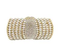 Boutique De FGG Picco Pochette e Clutch Cristallo Donne Strass Borse da Sera Sposa Borsetta da Matrimonio com Punte,Mini,Oro