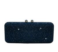 Boutique De FGG Strass Borse Da Sera Donne Cristallo Pochette e Clutch Borsa Matrimonio Strass Borsa Del Partito Diamante Borsa, Piccolo, Blu marino