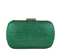 Boutique De FGG Strass Borse da Sera Donne Pochette e Clutch in Cristallo per Feste Borsa da Matrimoni Borsetta da Sposa,Mini,Verde