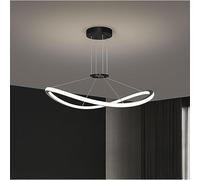 Boutique Decorat Ring Chandelier Gold Circular Flush Mount Dimmable Mid Century Ceiling Pendant Light Rustic Black Hanging Lamp for Dining Rooms Kitchen Restaurant Bedroom,