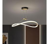 Boutique Decorat Ring Chandelier Gold Circular Flush Mount Dimmable Mid Century Ceiling Pendant Light Rustic Black Hanging Lamp for Dining Rooms Kitchen Restaurant Bedroom,