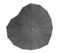 Boutique Ombrello a forma di cuore, Nero , L