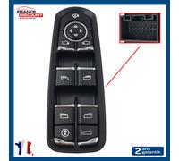 Bouton Alzavetro Nero E Cromo Ant. Sinistro Per PORSCHE PANAMERA (13 PIN)